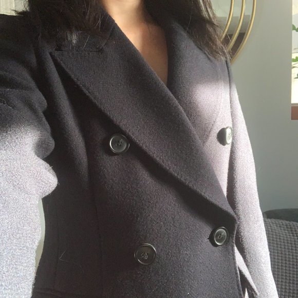 UNIQLO Navy Wool Coat - Picture 4 of 10